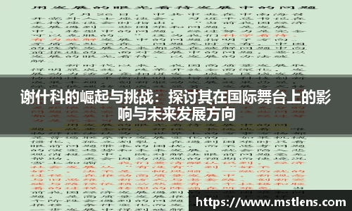谢什科的崛起与挑战：探讨其在国际舞台上的影响与未来发展方向
